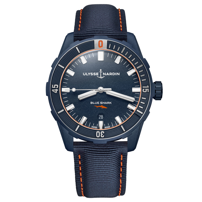 Ulysse Nardin Diver Blue Shark Limited Edition 42 mm 8163-175LE/93-BLUESHARK watch - Click Image to Close